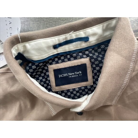 Jachs Polo Shirt Mens XL Ultra Soft Pocket Golf Casual Cotton Taupe MSRP $89 NEW - Picture 3 of 7